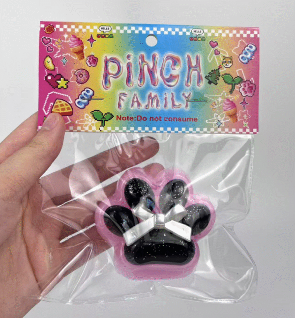 Black-Pink Bow Paw